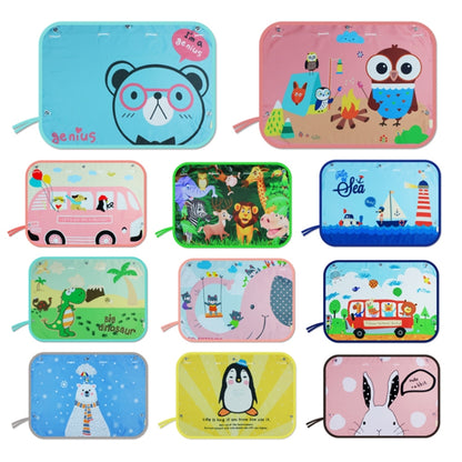 Car Large Rear Window Sunscreen Insulation Window Sunshade Cover, Size: 70*50cm, Mustache, Rocket, Little Pirate, Small Cloud, Camping, Happy Time, Pink Bus, Happy School Bus, Magic World, Moon Baby, Waterpark, House