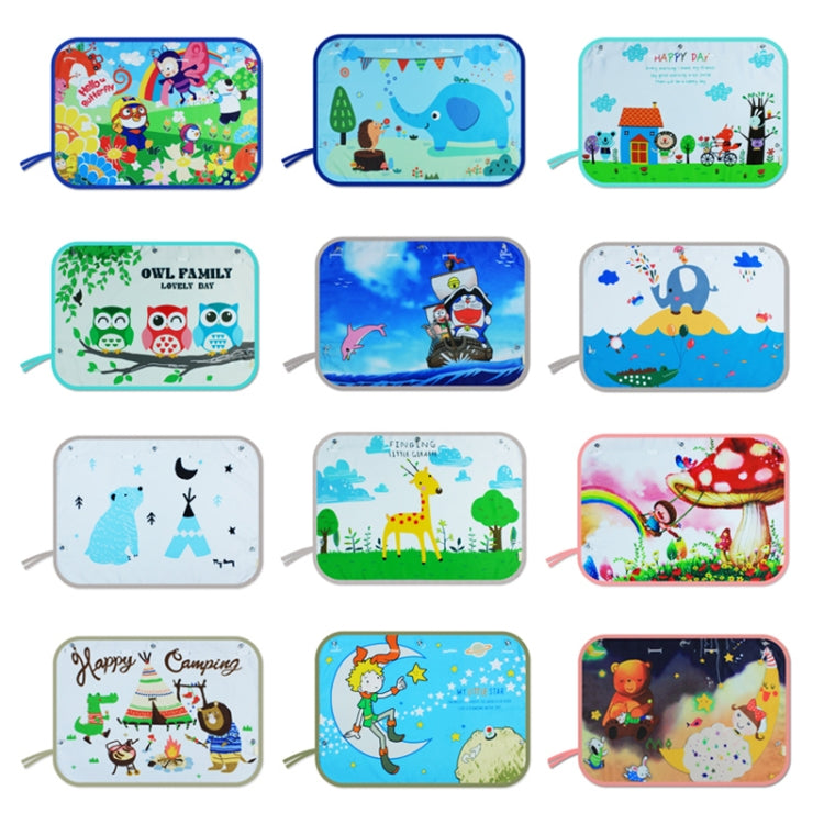 Car Large Rear Window Sunscreen Insulation Window Sunshade Cover, Size: 70*50cm, Mustache, Rocket, Little Pirate, Small Cloud, Camping, Happy Time, Pink Bus, Happy School Bus, Magic World, Moon Baby, Waterpark, House