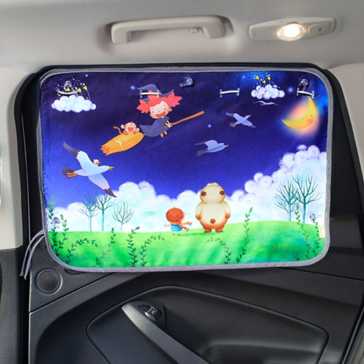 Car Large Rear Window Sunscreen Insulation Window Sunshade Cover, Size: 70*50cm, Mustache, Rocket, Little Pirate, Small Cloud, Camping, Happy Time, Pink Bus, Happy School Bus, Magic World, Moon Baby, Waterpark, House