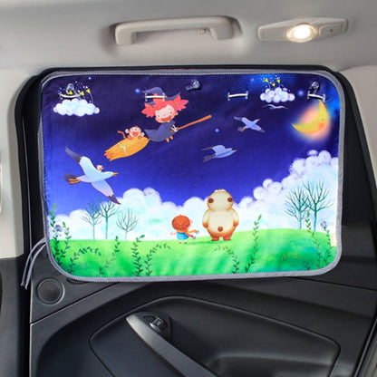 Car Large Rear Window Sunscreen Insulation Window Sunshade Cover, Size: 70*50cm, Mustache, Rocket, Little Pirate, Small Cloud, Camping, Happy Time, Pink Bus, Happy School Bus, Magic World, Moon Baby, Waterpark, House