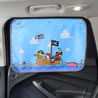 Car Large Rear Window Sunscreen Insulation Window Sunshade Cover, Size: 70*50cm, Mustache, Rocket, Little Pirate, Small Cloud, Camping, Happy Time, Pink Bus, Happy School Bus, Magic World, Moon Baby, Waterpark, House