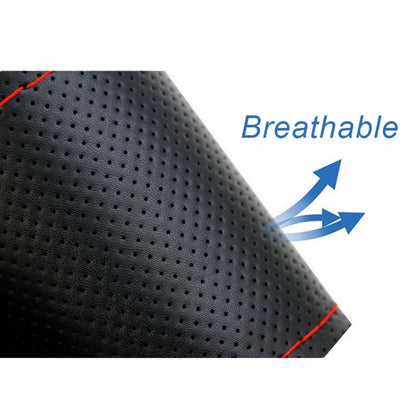 Car Genuine Leather Hand-stitched Adaptation Steering Wheel Cover