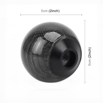 Universal Vehicle Car Shifter Cover Manual Automatic Carbon Fiber Ball Gear Shift Knob, Black, Silver, Ball Gear Shift Knob