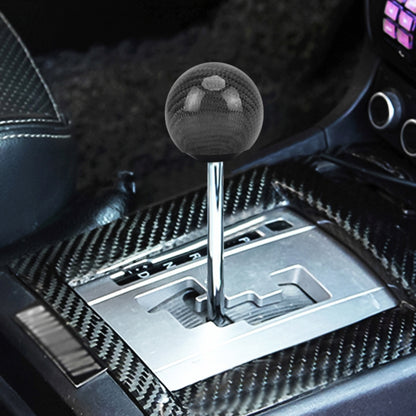Universal Vehicle Car Shifter Cover Manual Automatic Carbon Fiber Ball Gear Shift Knob, Black, Silver, Ball Gear Shift Knob
