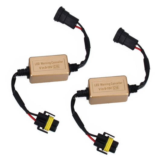 2 PCS H8 H9 H11 LED Headlight Canbus Error Free Computer Warning Canceller Resistor Decoders Anti-Flicker Capacitor Harness, H8 H9 H11
