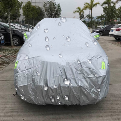 PEVA Anti-Dust Waterproof Sunproof SUV Car Cover with Warning Strips, 207inch (XXL)