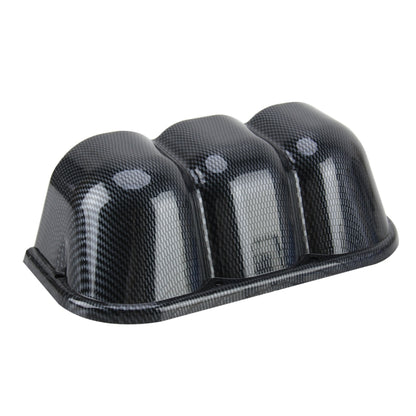 60mm Universal Horizontal Carbon lead Material 3 Triple Auto Car Dash Gauge Meter Pod Mount Holder Dashboard 3 Hole Cup Vehicle Performance Meter Instrument Accessories, Horizontal