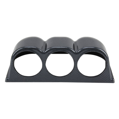60mm Universal Horizontal Carbon lead Material 3 Triple Auto Car Dash Gauge Meter Pod Mount Holder Dashboard 3 Hole Cup Vehicle Performance Meter Instrument Accessories, Horizontal