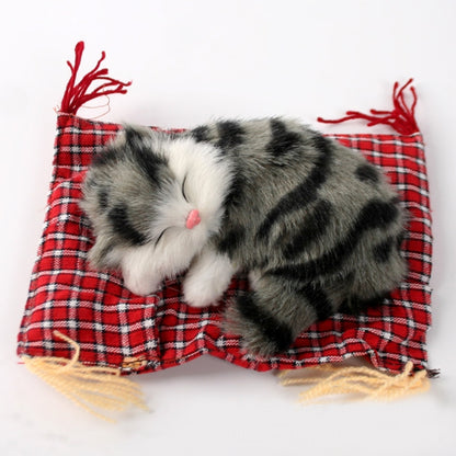 Lovely Simulation Animal Doll Plush Sleeping Cats Toy Cat Mat Doll Decorations Stuffed Toys Car Decoration Crafts, Mat Size: 19*13cm, Cat Size: 14*11cm, CMS4172A, CMS4172B, CMS4172C, CMS4172D