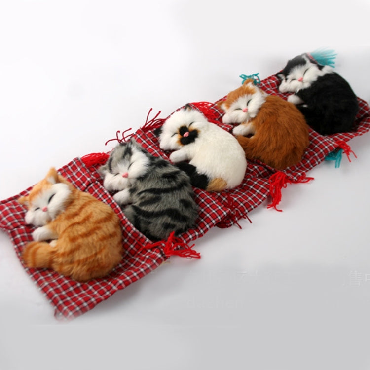 Lovely Simulation Animal Doll Plush Sleeping Cats Toy Cat Mat Doll Decorations Stuffed Toys Car Decoration Crafts, Mat Size: 19*13cm, Cat Size: 14*11cm, CMS4172A, CMS4172B, CMS4172C, CMS4172D
