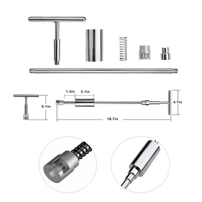 Auto Repair Body Tool Kit PDR Dent Paintless Repair Tools Dent Puller Slide Hammer Reverse Hammer Aluminum Suction Cups for Dent, Without Red T handle