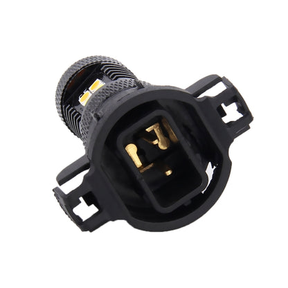 2 PCS Super Bright PSX24W DC 12V 5W 350LM Auto Car Fog Light with 16 SMD-3030 LED Bulbs Lamp, White + Yellow Light, PSX24W