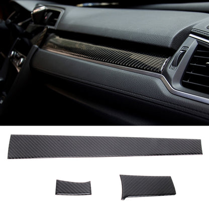 3 in 1 Carbon Fiber Central Control Gears Shift Panel Cover Trim Decals Decorative Sticker for Honda Civic 10th Gen 2016-2019, 3 in 1 Central Control