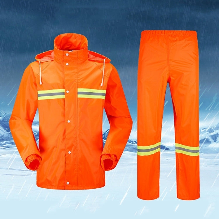 Adult Split Reflective Raincoats Rain Pants Cleaners Waterproof Clothes Labor Insurance Safety Sanitation Suits, Size: 3XL, Size: 3XL