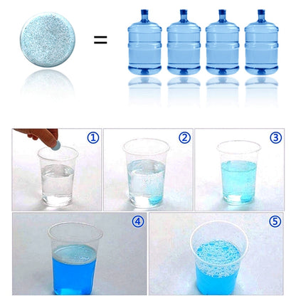 12 PCS Car Solid Wiper Fine Auto Window Cleaning Windshield Glass Cleaner Washer Tablets(1 PCS=4L Water), 12 PCS Glass Cleaner