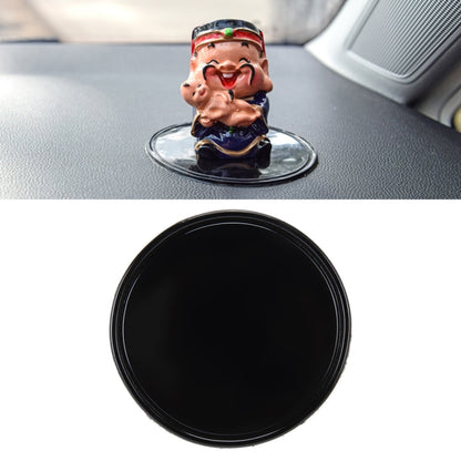 Car Auto Round Soft Rubber Dashboard Anti-slip Pad Mat for Phone / GPS/ MP4/ MP3, Diameter: 8cm, Round Soft Rubber Mat(Black)