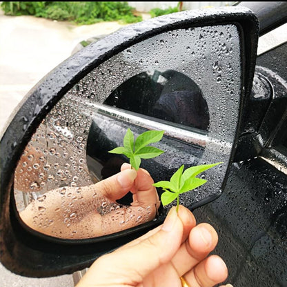 Car Round PET Rearview Mirror Protective Window Clear Anti-fog Waterproof Rain Shield Film, Diameter: 10cm, 10*10cm