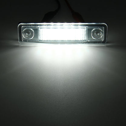 2 PCS DC 12V 2W 120LM 6000K LED License Plate Light 18-SMD Bulbs Lamps for Astra F 91-98, G Estate(F69) 98-05, Opel Corsa B 93-00, Omega A 86-94, For Astra/Opel Corsa
