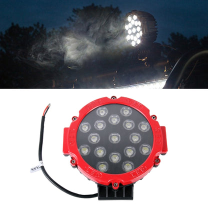2 PCS 51W 3500LM 6500K White Light  17 LED Waterproof Car Boat Marine Work Lights Spotlight LED Bulbs, 30 Degrees Adjustable, DC 10-30V, 51W, Spot Light+51W