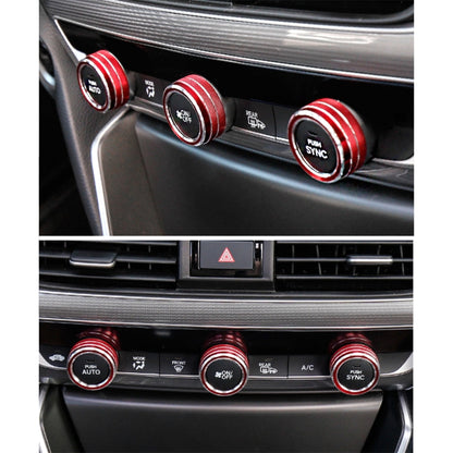 3 PCS Car Aluminum Alloy Air Conditioner Knob Case for Honda Tenth Generation Accord, For Honda Tenth Generation Accord(Red), For Honda Tenth Generation Accord(Blue)