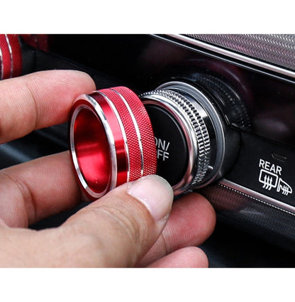 3 PCS Car Aluminum Alloy Air Conditioner Knob Case for Honda Tenth Generation Accord, For Honda Tenth Generation Accord(Red), For Honda Tenth Generation Accord(Blue)