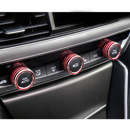 3 PCS Car Aluminum Alloy Air Conditioner Knob Case for Honda Tenth Generation Accord, For Honda Tenth Generation Accord(Red), For Honda Tenth Generation Accord(Blue)