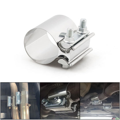 2.75 inch Car Turbo Exhaust Downpipe Stainless Steel Lap Joint Band Clamp, 2.75 inch