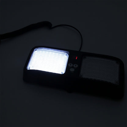 High qulaity DC 12V,9W LED Waterproof Car Sunshade White Light Warning Lights Strobe Emergency Lights Flashing Light with 12 Kinds Flash Patterns, White