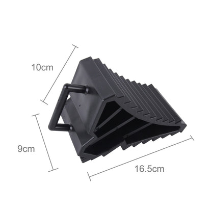 2pcs Solid Rubber Wheel Chock with Handle for Vehicles Under 2.5 Tons