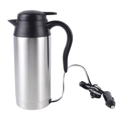 HJ-18A Stainless Steel Electric Mug 750ml DC 12V Car Electric Kettle Heated Mug Car Coffee Cup With Charger Cigarette Lighter Heating Cup Kettle Insulated Water Heater Mug, HJ-18A