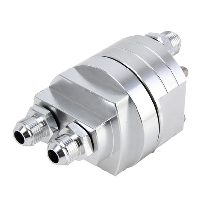 Car Universal Aluminum AN8 Split Cake Oil Handle Oil Filter Sandwich Adapter For Oil Cooler Plate Kit Oil Filter Cooler Sandwich Plate Adapter Cooler Adapter, AN8 Split Oil Handle Oil Filter