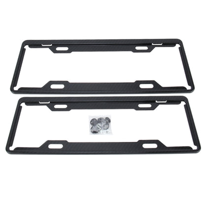 2 PCS Carbon Lead License Plate Frame Simple and Beautiful Car License Plate Frame Holder Universal License Plate Holder, Carbon Lead License Plate Frame