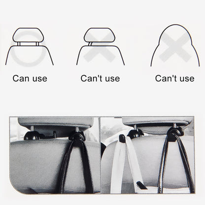 3R-2112 2 PCS Car Seat Back Convenient Hooks Bags Hanger Holder, Random Color Delivery, 3R-2112