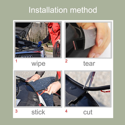 P-shaped Car Noise Reduction Sealing Strip with Sticker, Length: 100m, Length: 100m P-shaped