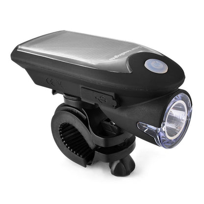 3W 240LM USB Solar Energy Motorcycle / Bicycle Front Light, Front Light Black, Front Light White