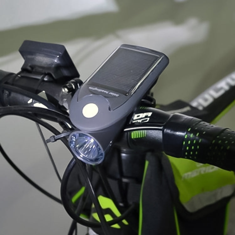 3W 240LM USB Solar Energy Motorcycle / Bicycle Front Light, Front Light Black, Front Light White