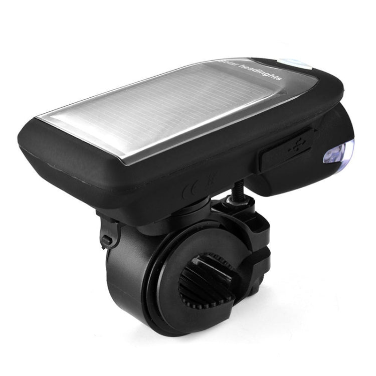 3W 240LM USB Solar Energy Motorcycle / Bicycle Front Light, Front Light Black, Front Light White