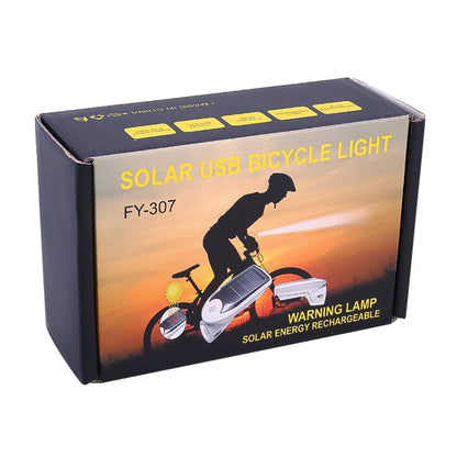 3W 240LM USB Solar Energy Motorcycle / Bicycle Front Light, Front Light Black, Front Light White