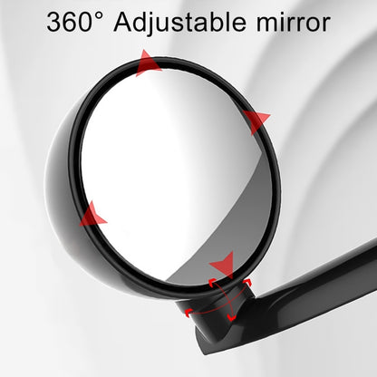 3R-094 Auxiliary Rear View Mirror Car Adjustable Blind Spot Mirror Wide Angle Auxiliary Rear View Side Mirror for Left Mirror, 3R-094 (White), 3R-094(Black)