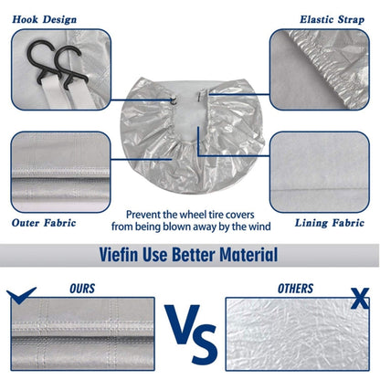 4 PCS Car Auto Wheel Tire Covers, Suitable for The Tire up to 29 inch, 29 inch
