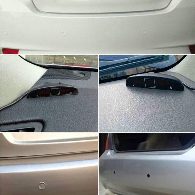 Car Voice Prompt Reverse Backup Radar System - Premium Quality 4 Parking Sensors Car Reverse Backup Radar System with LCD Display, Backup Radar System