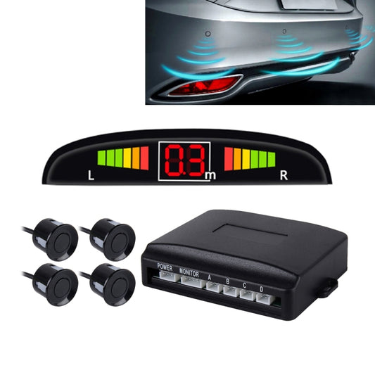 Car Voice Prompt Reverse Backup Radar System - Premium Quality 4 Parking Sensors Car Reverse Backup Radar System with LCD Display, Backup Radar System