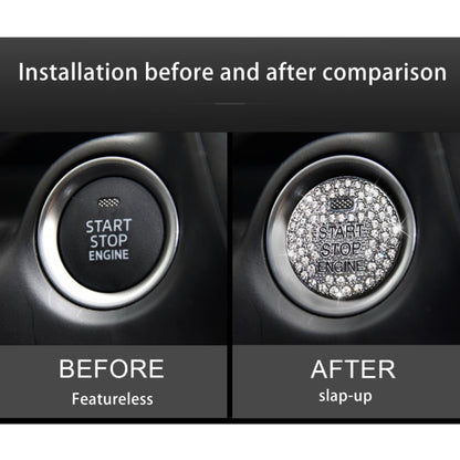 Car Engine Start Key Push Button Cover Trim Sticker Decoration for Mazda, For Mazda