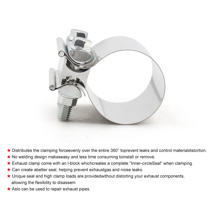 4 inch Car Turbo Exhaust Downpipe Stainless Steel Lap Joint Band Clamp, 4 inch