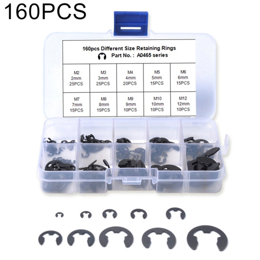 160 PCS Car E Shape Circlip Snap Ring Assortment Retaining Rings, 160 PCS