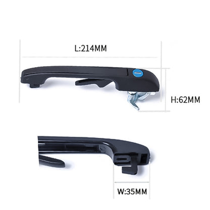 A0171 Front Door Left 191837206A and Right 193839205A Handle for Volkswagen Golf, A0171