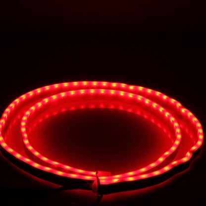 1.2m Car Auto Waterproof Universal Four Color Rear Flowing Light Tail Box Lights with Tail Light Controller, Ice Blue Light Driving Light, White Light Reversing Light, Red Light Brake Light, Yellow Light Turn Signal Light, LED Lamp Strip Tail Decoratio...
