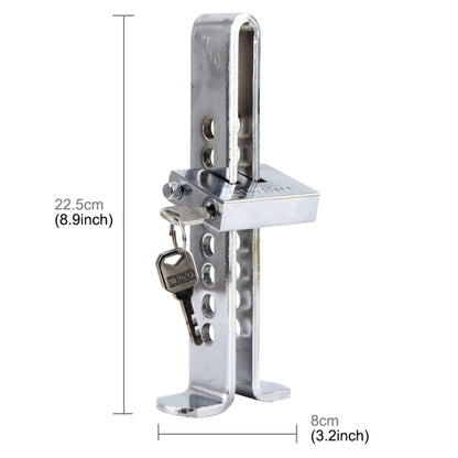 Car Auto Stainless Steel  Anti-theft Clutch Lock Car Brake Safety Lock Tool Accelerator Pedal Lock with Keys Suitable for Clutch Height Under 22.5cm, Clutch Height Under 22.5cm