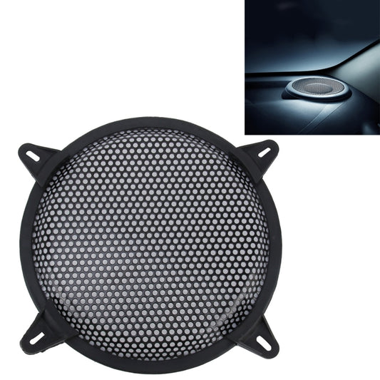 8 inch Car Auto Metal Mesh Black Round Hole Subwoofer Loudspeaker Protective Cover Mask Kit with Fixed Holder, 8 Inch