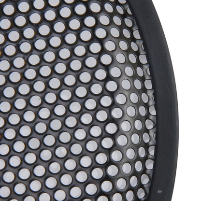 12 inch Car Auto Metal Mesh Black Round Hole Subwoofer Loudspeaker Protective Cover Mask Kit with Fixed Holder, 12 Inch